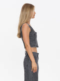 THRILLS Good Intentions Denim Top - SMOKED RIB
