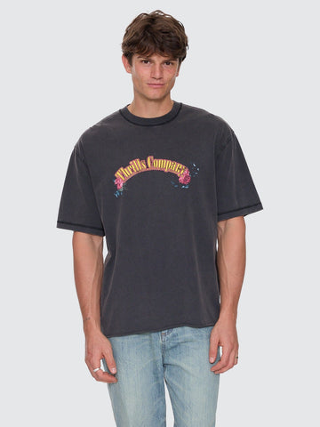 THRILLS Fury Box Fit Oversize Cropped Tee - TEMPLE GREY