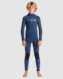 BILLABONG 302 Boys Absolute Back Zip GBS Full Suit 3/2 - DARK SLATE
