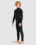 BILLABONG Boys Furnace Comp Chest Zip Full Suit 3/2 - BLACK FADE