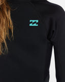 BILLABONG 302 Girls Foil Back Zip Fullsuit - BLACK
