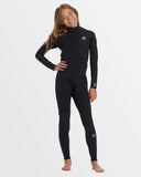 BILLABONG 302 Girls Foil Back Zip Fullsuit - BLACK
