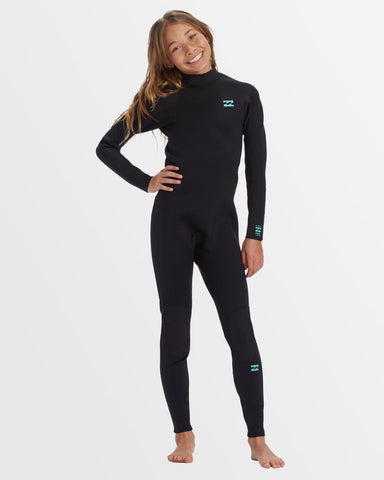 BILLABONG 302 Girls Foil Back Zip Fullsuit - BLACK