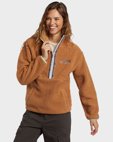 BILLABONG Horizon Mock Neck - SANDALWOOD