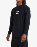BILLABONG All Day Wave Long Sleeve LF Rash Vest - BLACK
