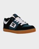 DC Kids Pure SKate Shoes - BLACK/WHITE/EMERALD