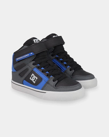 DC Pure Hi Top EV - GREY/BLACK/BLUE (YOUTH)