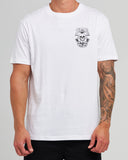 THE MAD HUEYS Anchor Skull Short Sleeve Tee - WHITE
