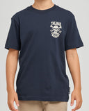 THE MAD HUEYS Anchor Skull Youth Tee - NAVY