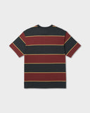 RVCA Dayshift Stripe Short Sleeve Tee - PIRATE BLACK