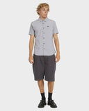 RVCA That'll Do Stretch Short Sleeve Shirt - GARAGE BLUE