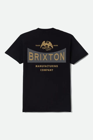 BRIXTON Pinnacle Short Sleeve Tee - BLACK