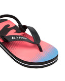BILLABONG Groms Fade Thongs - NEO RED