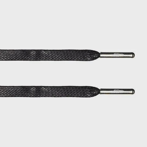 Lacespace Waxed Flat Laces - BLACK
