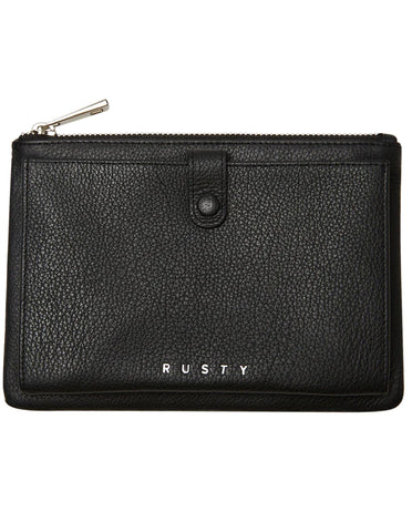 RUSTY - Grace Leather Pouch - BLACK