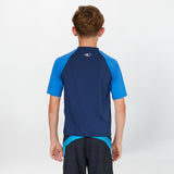 O'NEILL Boys Reactor Block UV SS Rash Vert - NAVY/ROYAL
