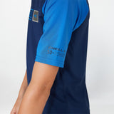 O'NEILL Boys Reactor Block UV SS Rash Vert - NAVY/ROYAL