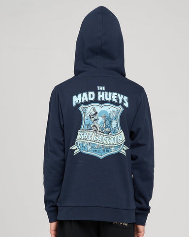 THE MAD HUEYS Captain Two Faced Youth Pullover - NAVY
