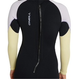 O'NEILL - Women's Reactor II Back Zip Full Suit 3/2mm - BLACK/PURPLE/BANANA
