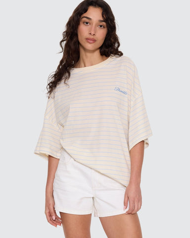 THRILLS Coastal Slouch Tee - PLACID BLUE STRIPE