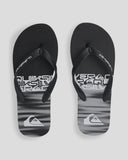 QUIKSILVER Moncata Art Thongs - GREY/WHITE/BLACK