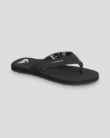 QUIKSILVER Island Oasis Thongs - BLACK/CAMO