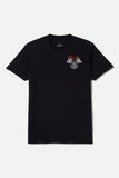 BRIXTON Reamer Short Sleeve Standard Tee - BLACK