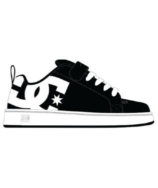 DC - Toddler Court Graffik - BLACK + WHITE