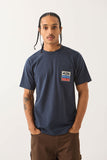 BRIXTON Ford Service Dept Pocket Tee - AMERICAN NAVY