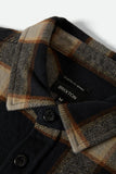 BRIXTON Bowery Heavy Weight Long Sleeve Flannel - BLACK/CREAM