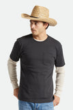 BRIXTON Houston Straw Cowboy Hat - NATURAL
