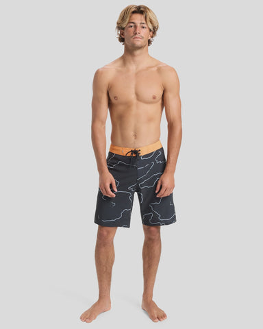 QUIKSILVER Highline Straight Leg 19" Boardshorts  - BLACK CAMOSTROKES