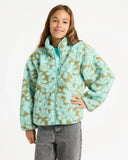 ROXY Like Electricity Girls Fleece Jacket - OIL GREEN