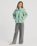 ROXY Like Electricity Girls Fleece Jacket - OIL GREEN