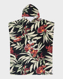 ROXY Stay Magical Hooded Towel - ANTHRACITE WIND SWEPT FLORAL
