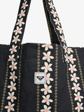 ROXY Anti Bad Vibes Tote Bag - BLACK/PINK