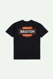 BRIXTON Osborn S/S Standard - BLACK WORN WASH