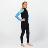 O'NEILL Girl's Reactor II Back Zip Full 3/2mm - AQUA