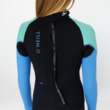 O'NEILL Girl's Reactor II Back Zip Full 3/2mm - AQUA