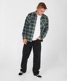 O'NEILL Glacier Plaid High Pile Superfleece - DARK OLIVE