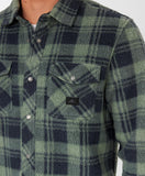 O'NEILL Glacier Plaid High Pile Superfleece - DARK OLIVE