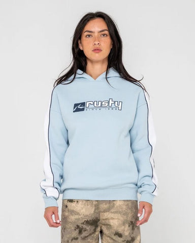 RUSTY Hailstone Oversized Hooded Fleece - RETRO BLUE