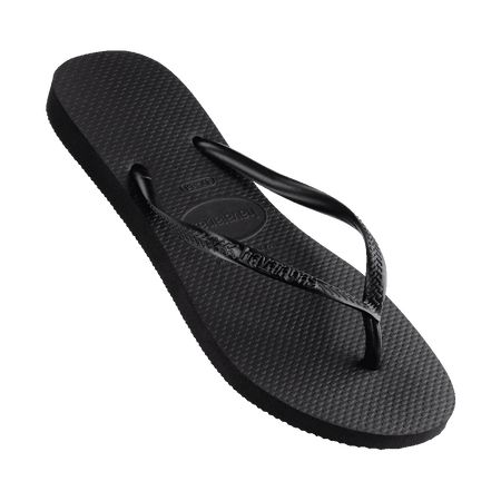 HAVAIANAS Slim Basic Thongs - BLACK