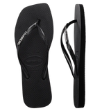 HAVAIANAS Square Logo Metalic - BLACK/SILVER