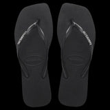 HAVAIANAS Square Logo Metalic - BLACK/SILVER