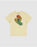 SANTA CRUZ Letter Hand Face Short Sleeve Tee - BUTTER