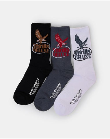 WORSHIP 1st Grade Service 3 Pack Sock - WHITE/PETROL/BLACK