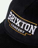 BRIXTON Pierson C NP MP Snapback - BLACK CORDUROY