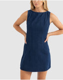 RHYTHM kendrick Denim Mini Dress - DARK WASH