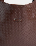 ROXY Sable Weave Handbag - CINNAMON